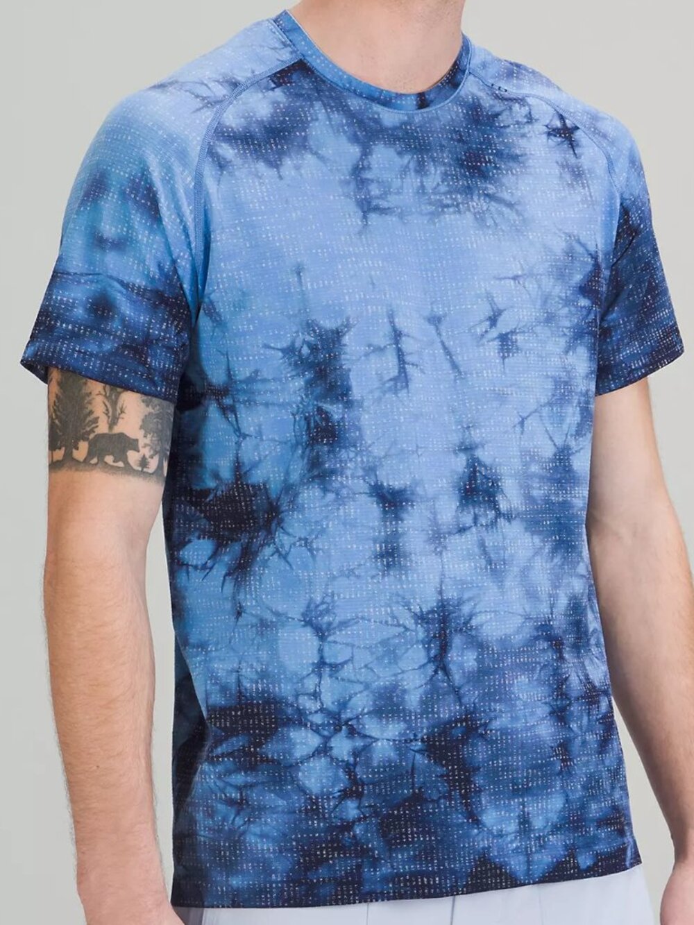 Lululemon Metal Vent Tech 2.0 SS Tee - Marble Dye Blue Nile/True Navy - Medium